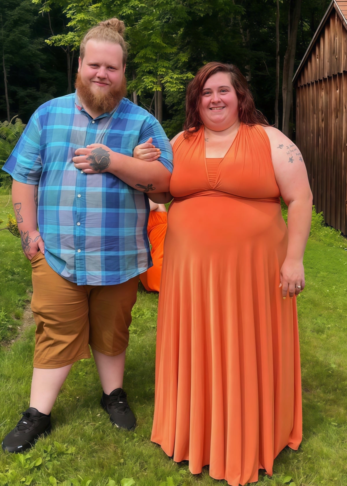 Cherry | Seriously Sensational Plus Size Infinity Rust Chiffon Maxi Bridesmaid Dress with Multiway Convertible - Price #price_variant_lowest# - Rust - PromDressClub