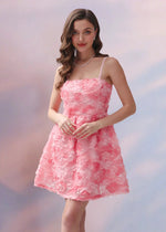 Eudokia | Stunning Pink Homecoming Dress: Floral Romance & Adjustable Elegance for Prom - Light Pink Floral - PromDressClub