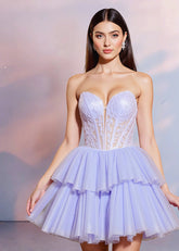 Fenice | Shine Tonight: Lavender Homecoming Dress for Dreamy Elegance - Lavender - PromDressClub