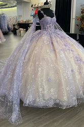 Karen | Unveil Your Fairytale in Lavender Quince Dresses - Light Purple - PromDressClub