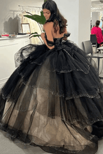 Kathryn | Command Attention in Stunning Black Quince Dresses for Your Big Day - Black - PromDressClub