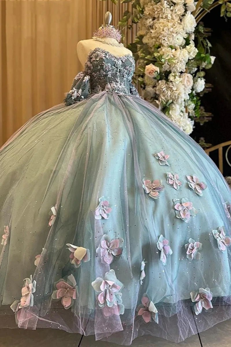 Kayla | Discover Stunning Mint Green Quince Dresses for Sweet 16 & Quinceañeras - Mint Green - PromDressClub