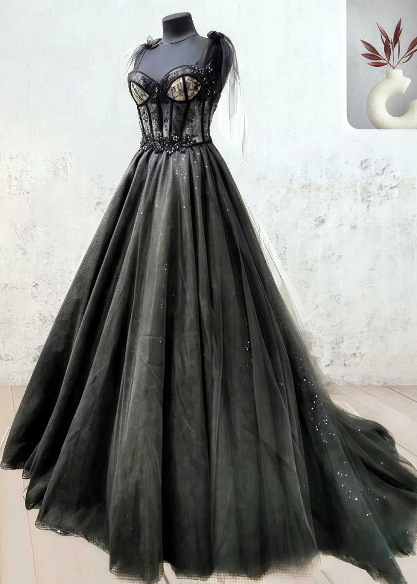 Lara | Elegant Black Tie Wedding Guest Dresses - Luxurious & Comfortable - Black - PromDressClub