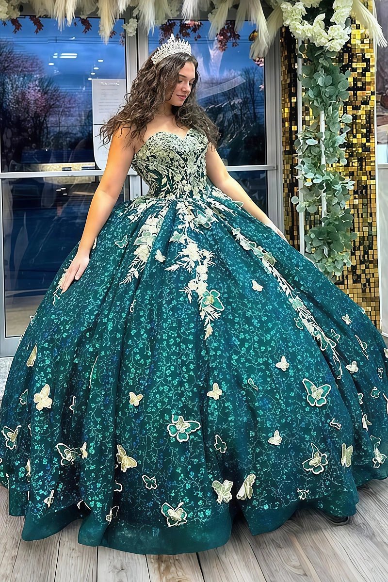 Leila | Discover the Perfect Emerald Green Quince Dress - Timeless Elegance for Your Big Day - Emerald Green - PromDressClub