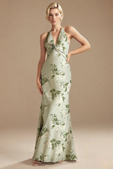 Pristine Glow Age Green Floral Bridesmaid Dresses for Effortless Elegance & Comfort - Sage Floral - PromDressClub