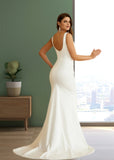 Jessie | Elegant Mermaid Wedding Dress with Square Neckline and Pleated Bodice - Perfect for Your Dream Wedding