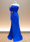 Delilah | Elegant Royal Blue Strapless Beaded Satin Formal Dress with Crystal Accents – A Royal Touch for Glamorous Events Color Royal Blue