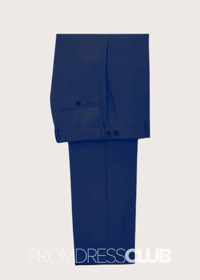 Aaron |Navy Blue Prom Suits For Men With Notched Lapel Business | Two Pieces Bespoke Men Suits - Price #price_variant_lowest# - 34 - PromDressClub