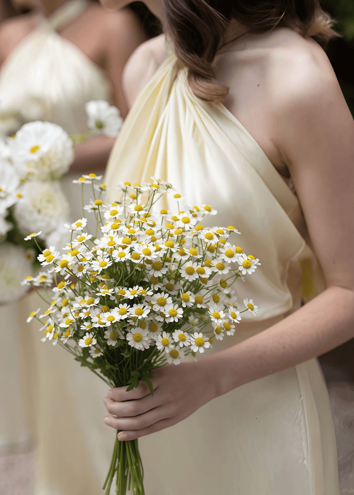 Amy | Sheath Twist Knot Pale Yellow Stretch Satin Maxi Bridesmaid Dress with Halter and Backless - Price #price_variant_lowest# - Pale Yellow - PromDressClub