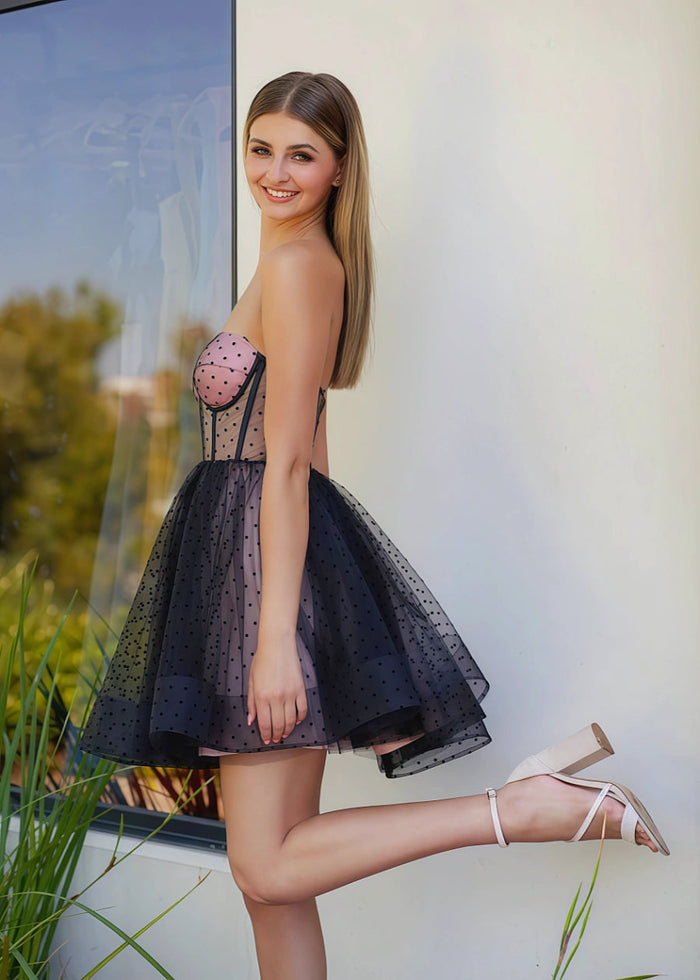 Artemesia | Discover the Ultimate Black and Pink Homecoming Dress for Your Big Night - Black - PromDressClub