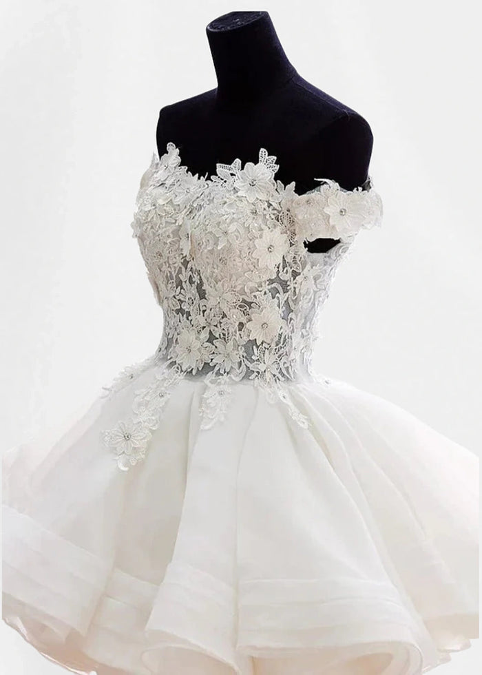 Aysun | Shine in Your Dream White Homecoming Dress – Find the Perfect Fit! - White - PromDressClub