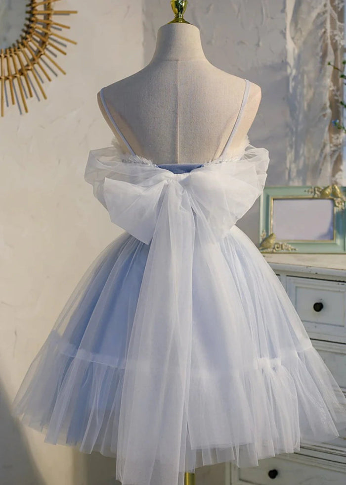 Azurael | Sparkle in Light Purple Homecoming Dress with Bow - Light Purple - PromDressClub