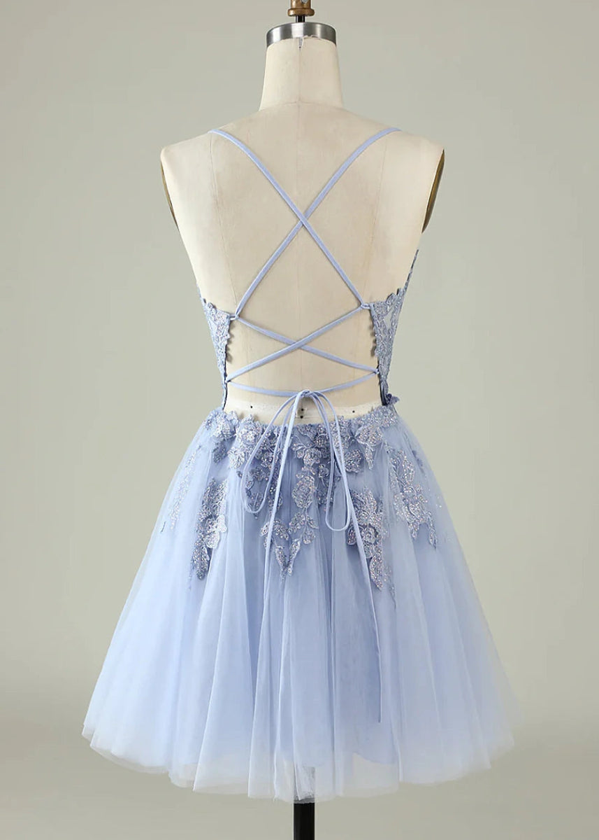 Bellona | Homecoming Dresses in Dusty Blue, Blush +3 Colors – Shop Now! - Lavender - PromDressClub