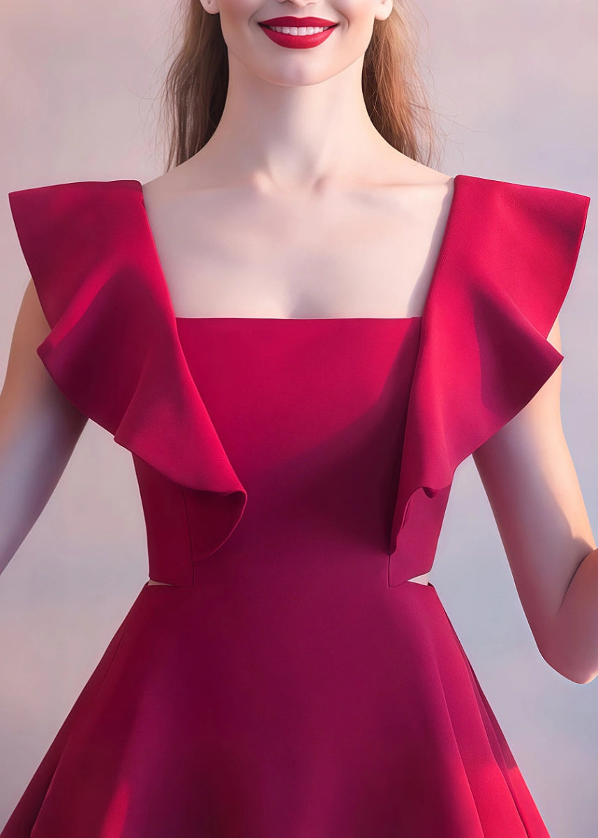 Blodwen | Stand Out in Timeless Red Homecoming Dress - Red - PromDressClub