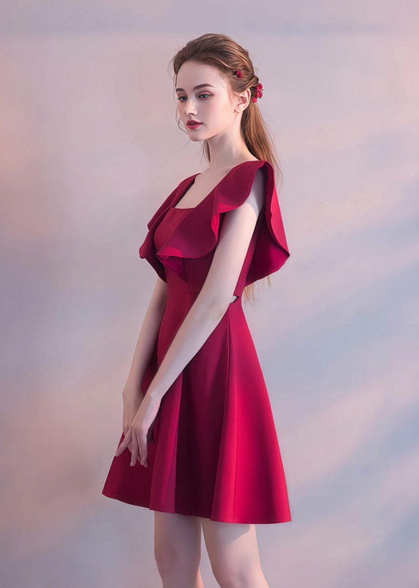 Blodwen | Stand Out in Timeless Red Homecoming Dress - Red - PromDressClub