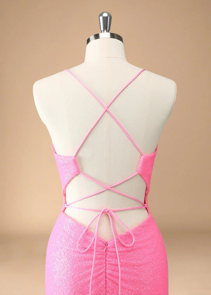 Carmanthia | Find Your Dream Dress! Pink & Black Homecoming Gowns - Light Pink - PromDressClub