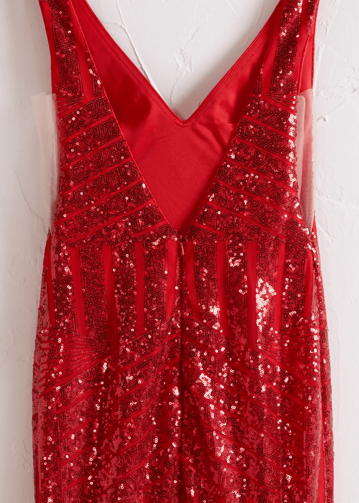 Claire | Emerald Green Silver Mermaid V Neck Corset Formal Dress with Sequins - Burgundy - PromDressClub