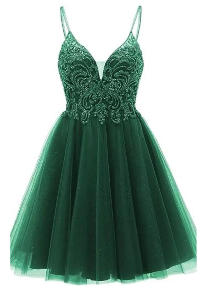 Clarentine | Discover the Perfect Dusty Blue Homecoming Dress for Your Big Night - Emerald Green - PromDressClub