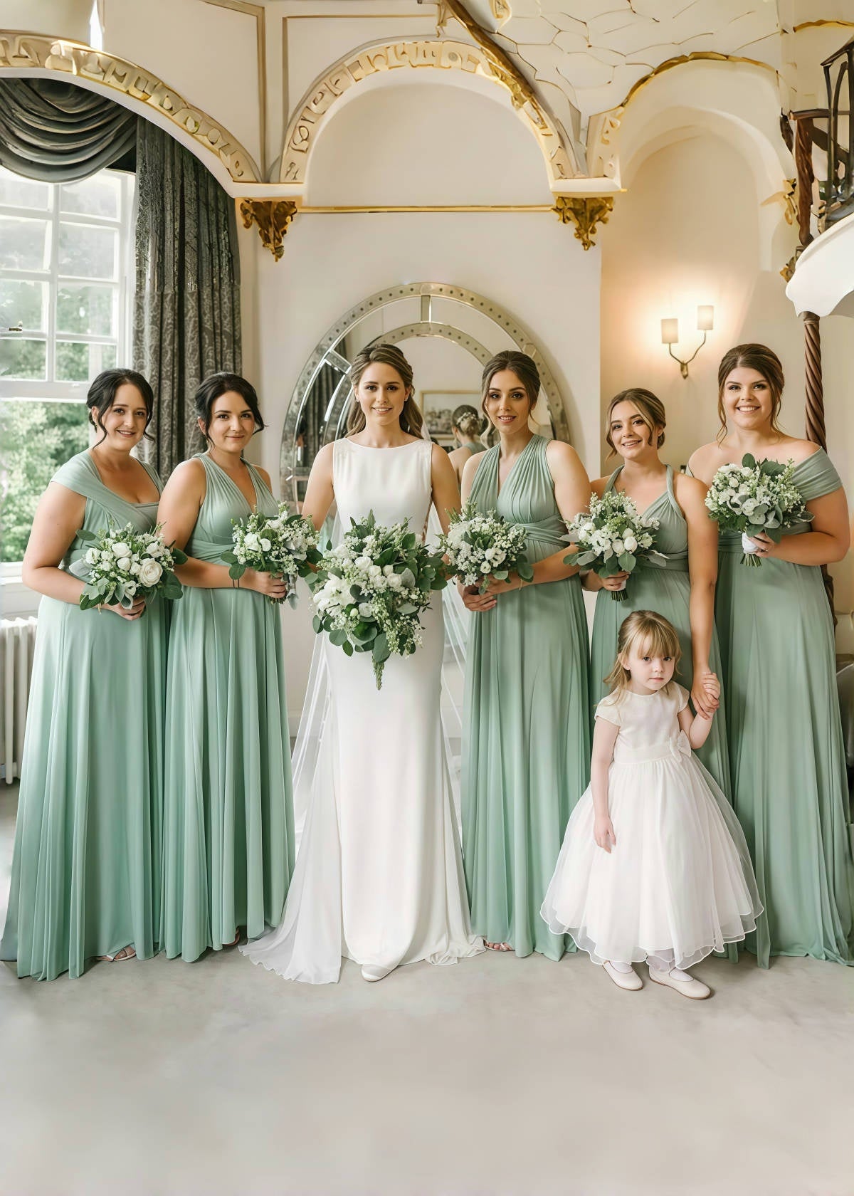 Darlene | Gorgeous Infinity Maternity Sage Green Chiffon Maxi Bridesmaid Dress with Multiway Convertible - Sage - PROMDRESS Club