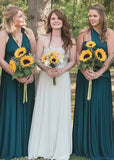 Deborah | Eternal Convertible Teal Blue Chiffon Maxi Bridesmaid Dress with Multiway Infinity - Teal Blue - PROMDRESS Club