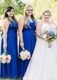 Dinah | Purely Elegant Infinity Royal Blue Chiffon Maxi Bridesmaid Dress with Multiway Convertible - Royal Blue - PROMDRESS Club