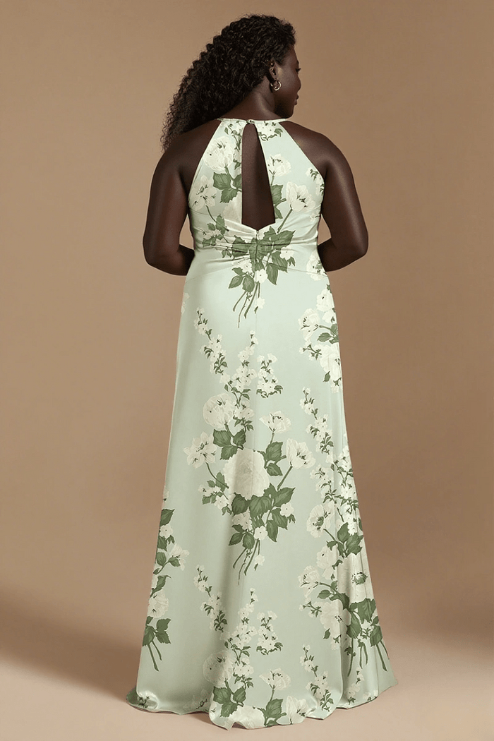 Elegant Blue Floral Bridesmaid Dresses for Any Wedding Scene—Timeless Style & Comfort - Sage Floral - PromDressClub