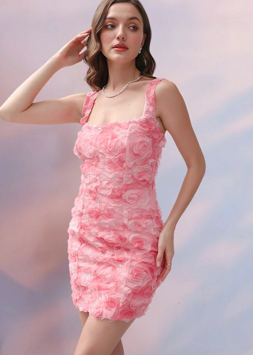 Eulampia | Stunning Blue Homecoming Dress for Transform Your Homecoming Look - Light Pink Floral - PromDressClub