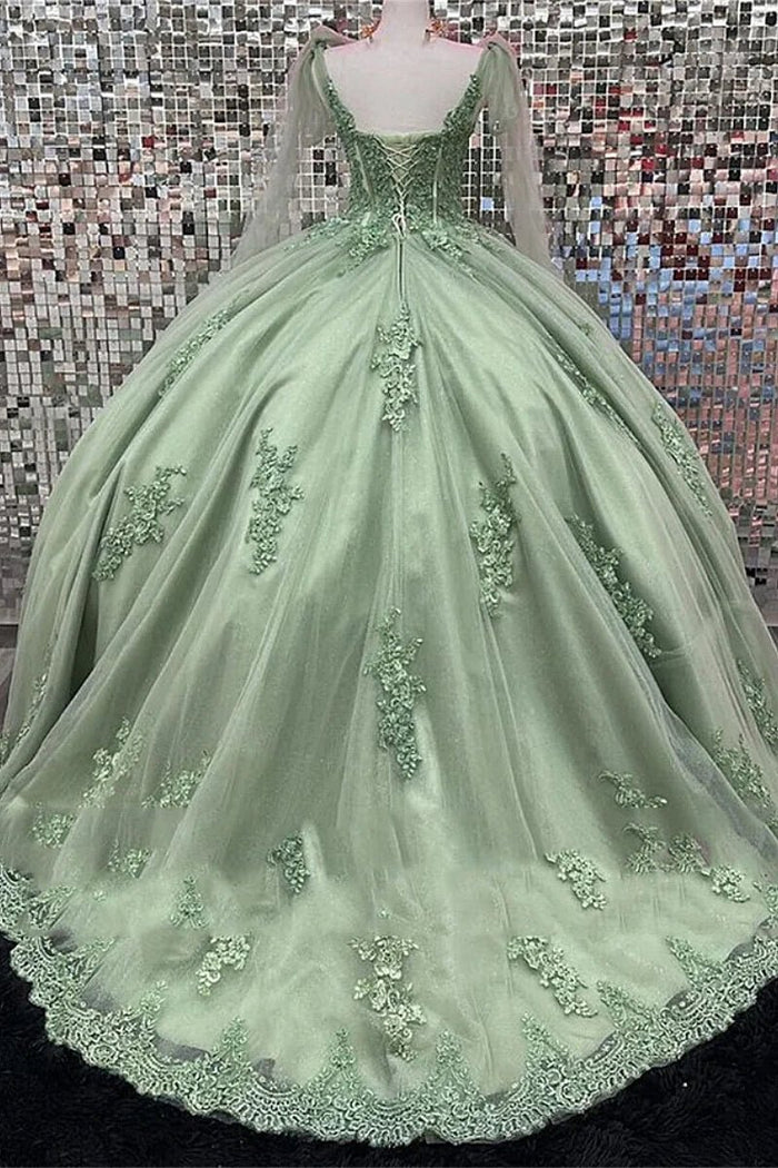 Francesca | Elegant Sage Green Quinceanera Dress - Stunning Sweet 16 Dress! - Sage - PromDressClub