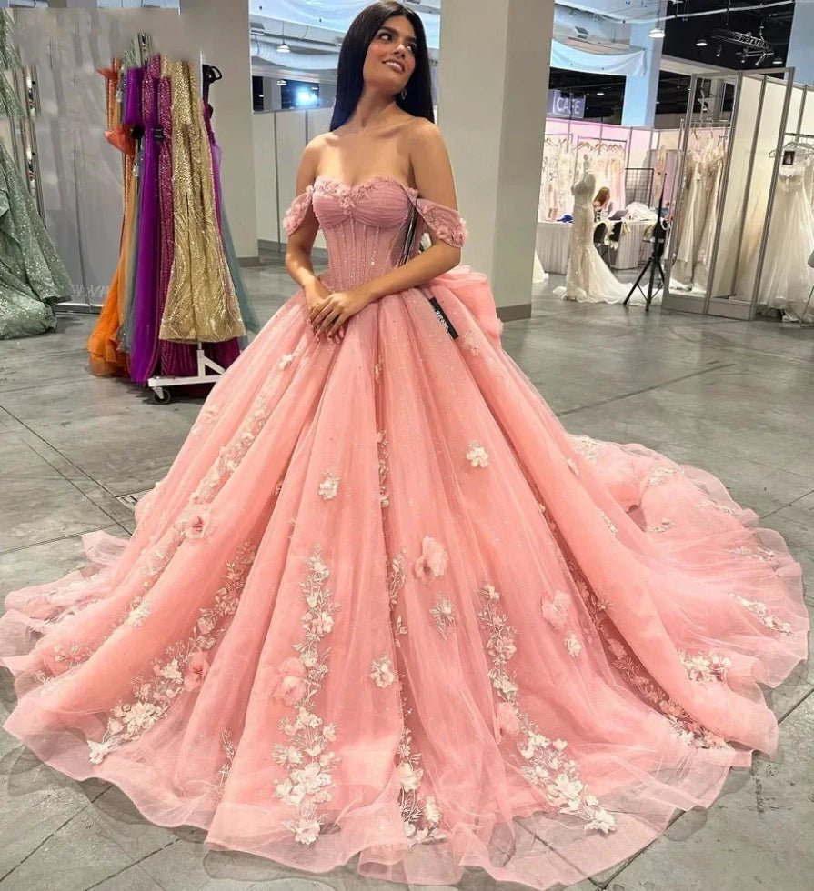 Harriet | Beautiful Elegant Pink Quinceanera Dresses for Unforgettable Moments - Pink - PromDressClub