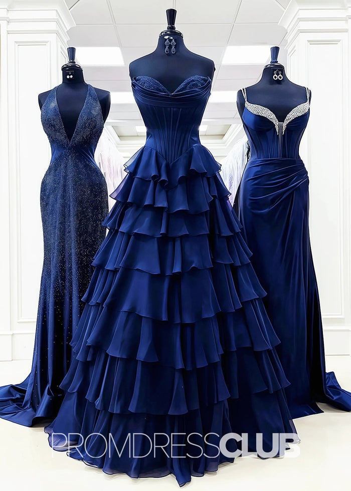 Harriet | Strapless Sweetheart Ruffle Red Prom Dress - Price #price_variant_lowest# - Yellow - PromDressClub