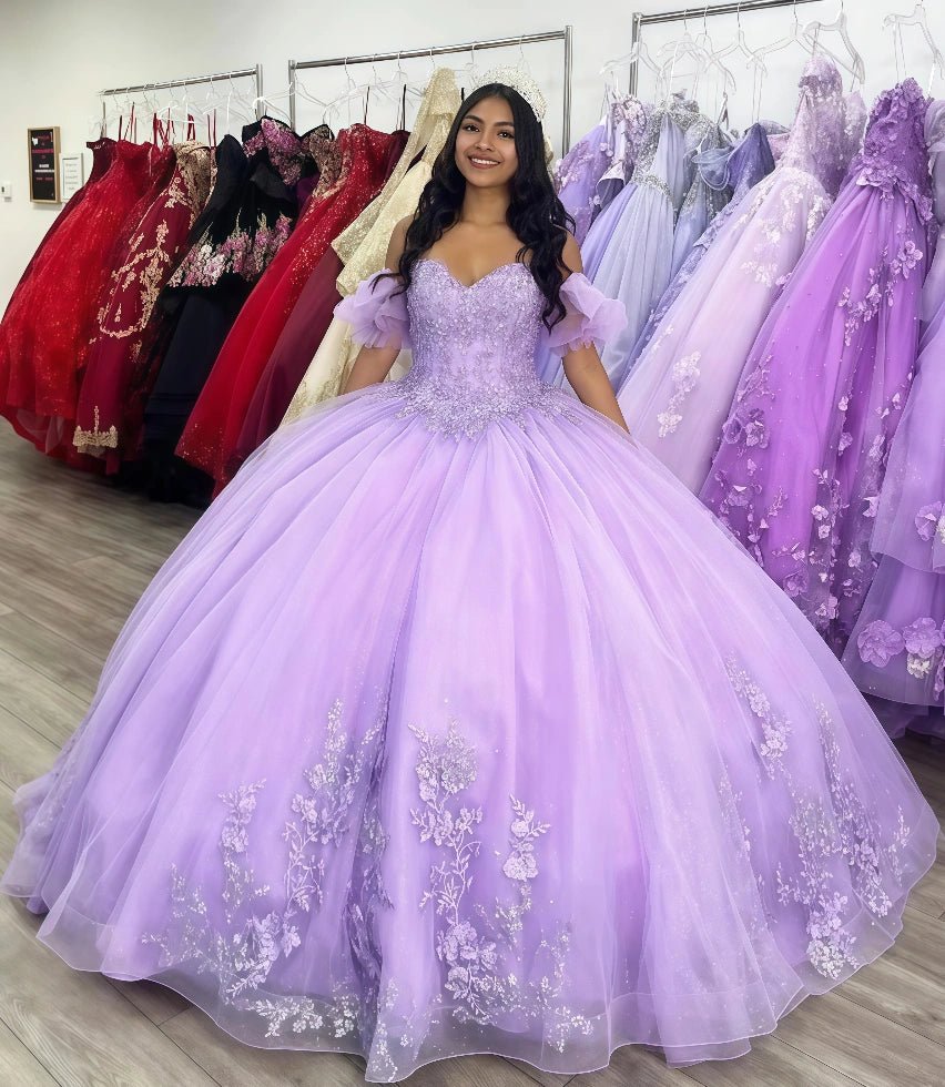 Heidi | Gorgeous Light Purple Quinceanera Dress Elegant Purple Sweet 16 Dresses - Light Purple - PromDressClub