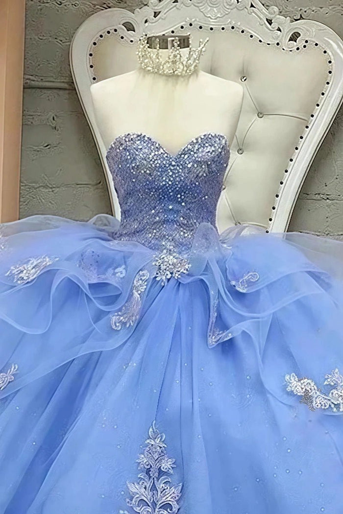 Holly | Gorgeous Light Blue Quinceanera Dresses for Memorable Celebrations - Light Blue - PromDressClub