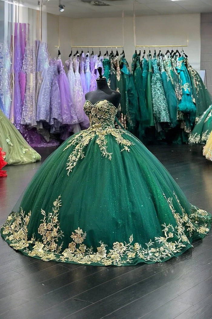 Ivy | Beautiful Emerald Green Quinceanera Dresses for Memorable Celebrations - Emerald Green - PromDressClub