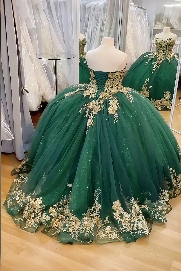 Ivy | Beautiful Emerald Green Quinceanera Dresses for Memorable Celebrations - Emerald Green - PromDressClub