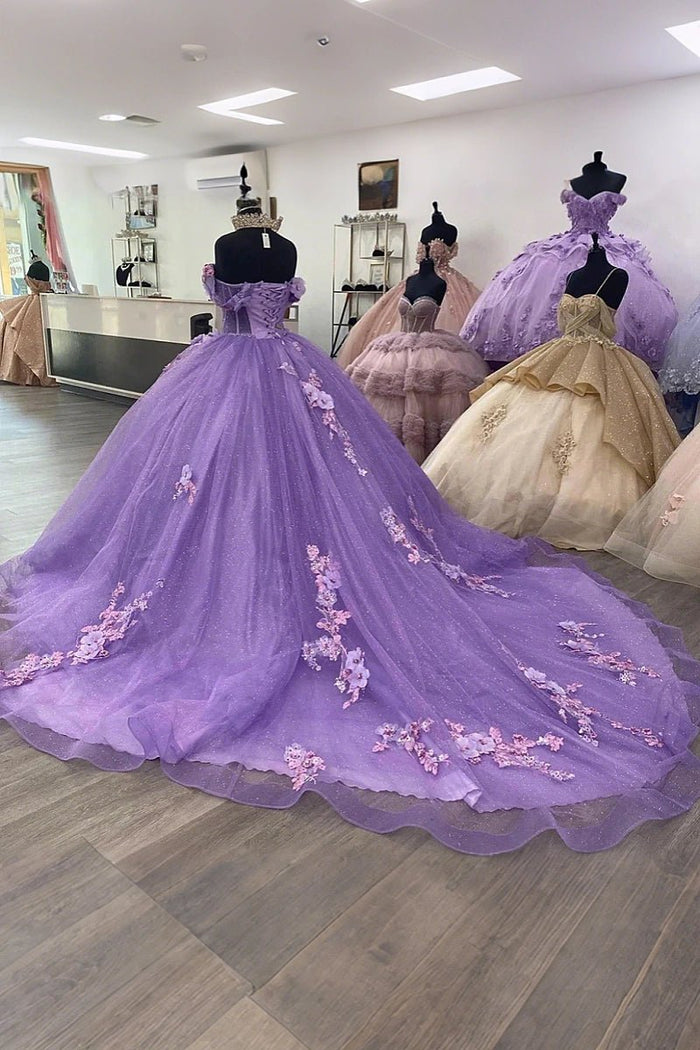 Josephine | Step Into Magic with Enchanting Purple Quince Dresses - Light Purple - PromDressClub