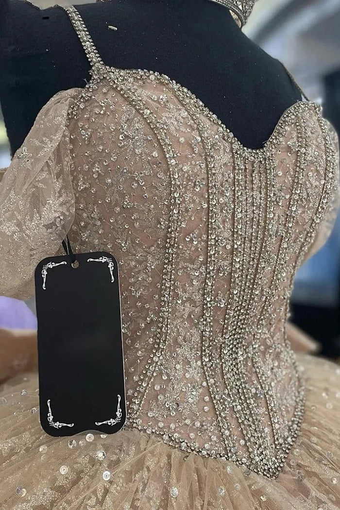 Julia | Discover Our Champagne Quince Dresses - Shine at Your Celebration - Champagne - PromDressClub