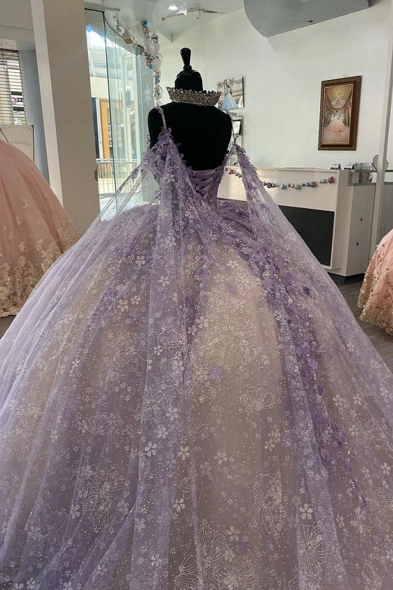 Karen | Unveil Your Fairytale in Lavender Quince Dresses - Light Purple - PromDressClub
