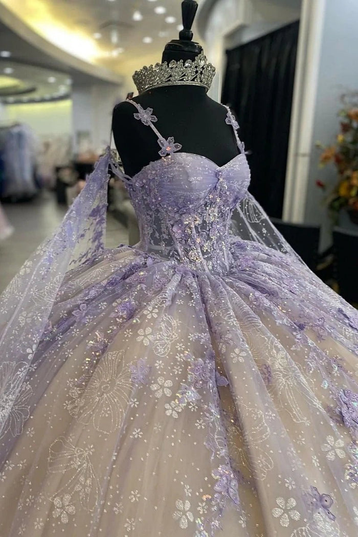 Karen | Unveil Your Fairytale in Lavender Quince Dresses - Light Purple - PromDressClub