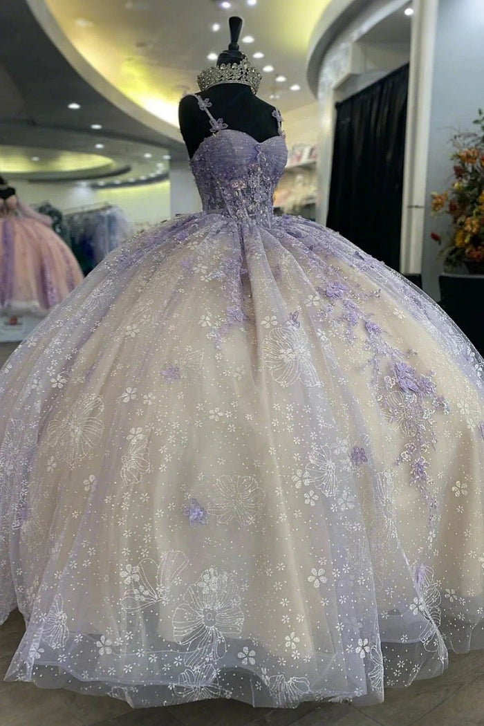 Karen | Unveil Your Fairytale in Lavender Quince Dresses - Light Purple - PromDressClub