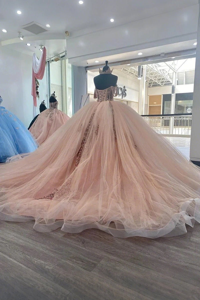 Katelyn | Discover the Perfect Light Pink Quinceañera Gown for Your Big Day - Light Pink - PromDressClub