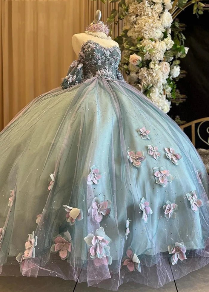 Kayla | Discover Stunning Mint Green Quince Dresses for Sweet 16 & Quinceañeras - Mint Green - PromDressClub