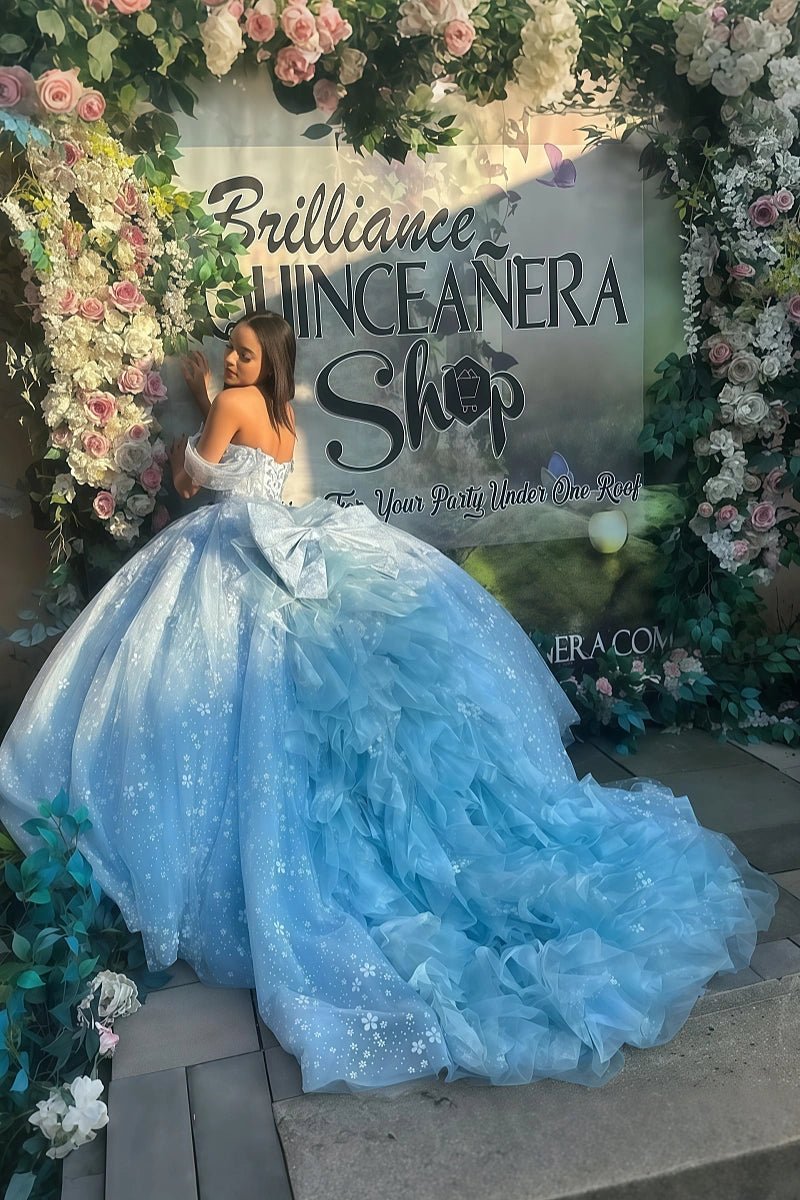 Kelsey | Step Into Your Fairy Tale with Light Blue Quince Dresses - Light Blue - PromDressClub