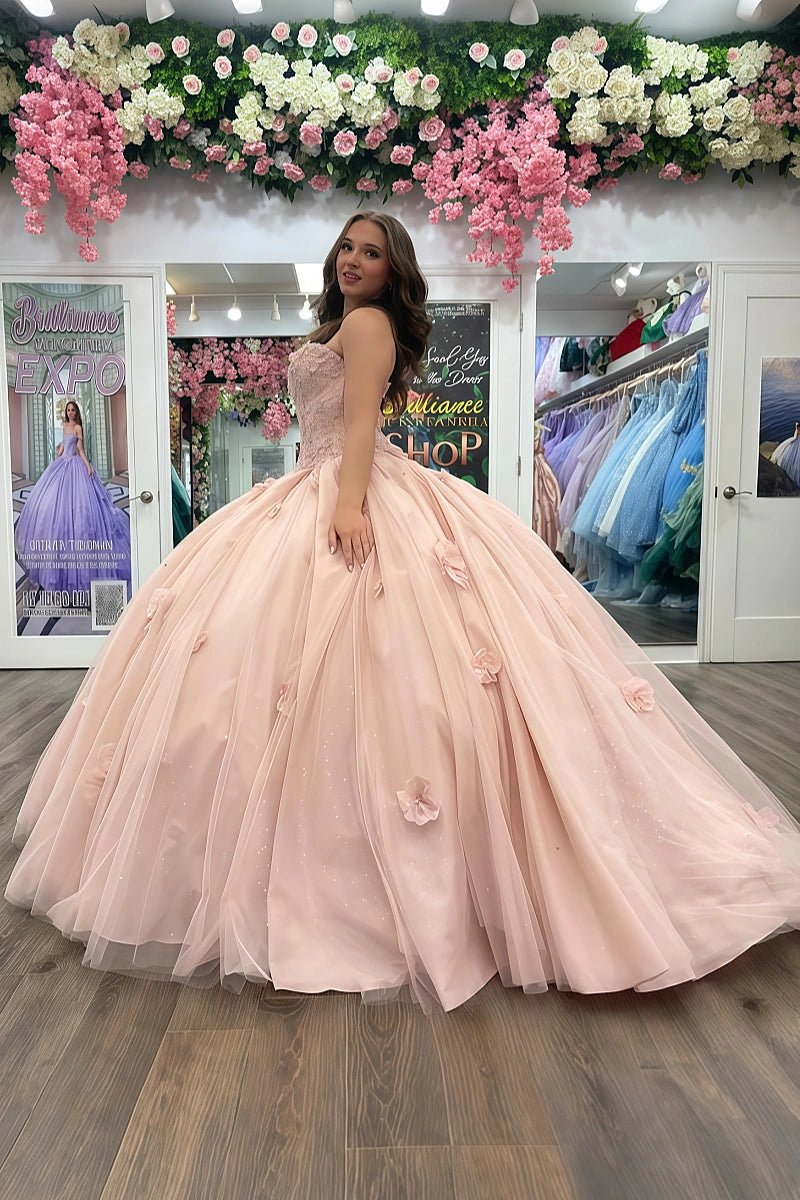 Kimberly | Slay Your Sweet 16 in Stunning Pink Quince Dresses - Light Pink - PromDressClub