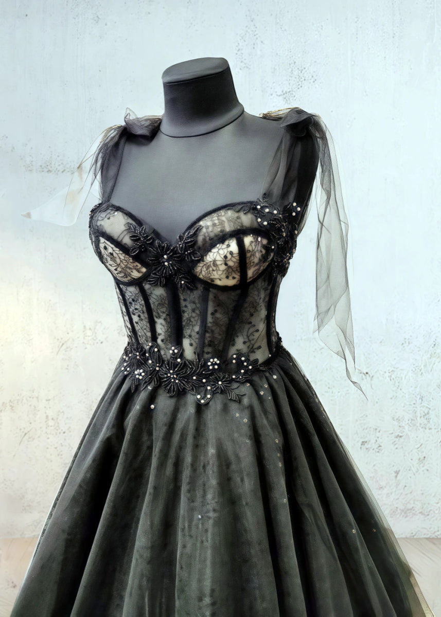 Lara | Elegant Black Tie Wedding Guest Dresses - Luxurious & Comfortable - Black - PromDressClub