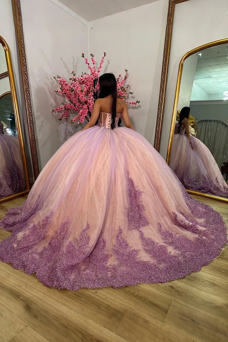 Lara | Own Your Spotlight in Stunning Purple Quince Dresses - Light Purple - PromDressClub