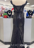 Letitia | Mermaid Sparkly Black Sequin Prom Dress - Black - PROMDRESS Club