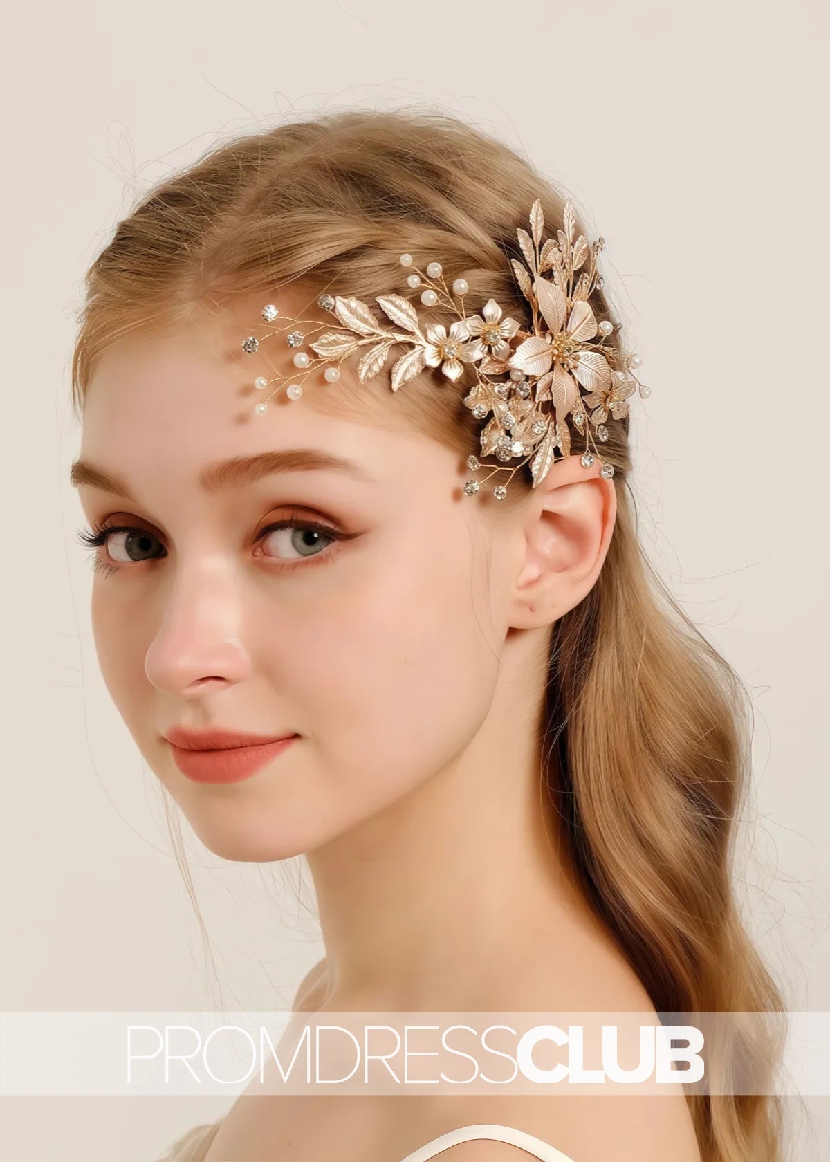 Luxury Accessories Gold Versatile Hairpin With Metal Flower - Gold - PromDressClub