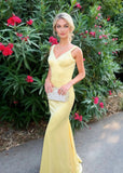 Maria | Mermaid Yellow Maxi Formal Dress Near Me - Yellow - PROMDRESS Club