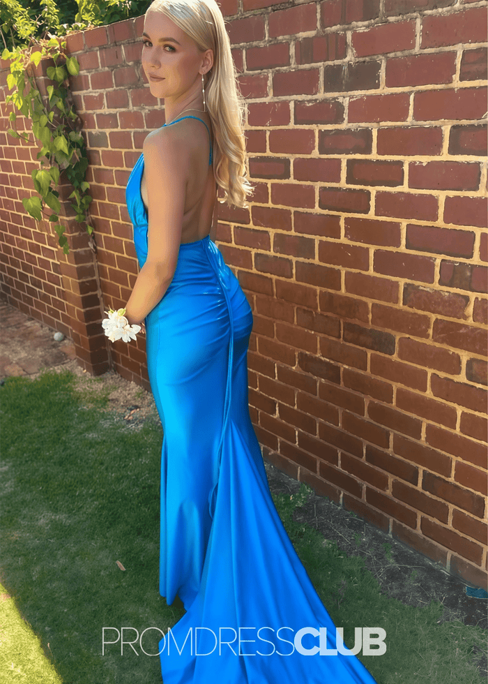 Maxine | Mermaid Royal Blue Maxi Prom Dress Stores Near Me - Price #price_variant_lowest# - Aqua - PromDressClub