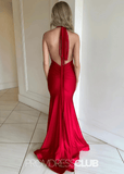 Merry | Mermaid Red Satin Long Prom Dress Stores Near Me - Red - PROMDRESS Club